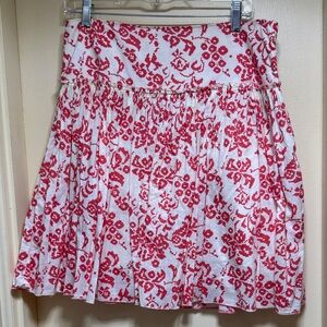 GAP Floral Red and White Mini Skirt